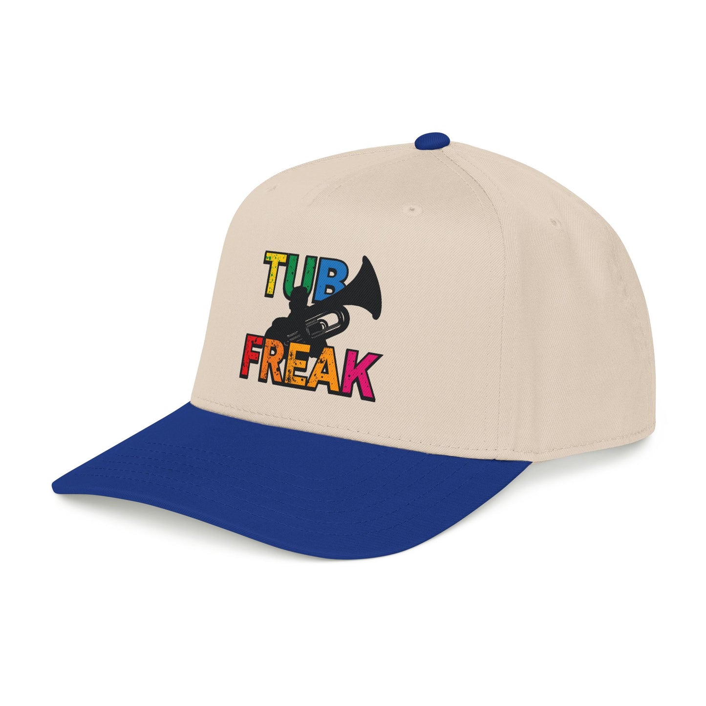 Tuba Player Baseball Cap — Colorful Retro Band Embroidered Hat