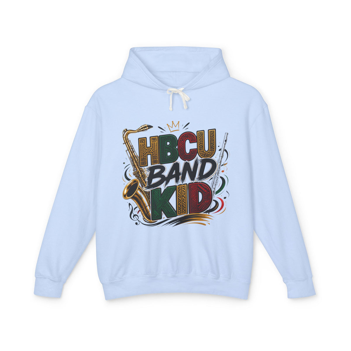 "HBCU Band Kid" Unisex Lightweight Hooded Sweatshirt