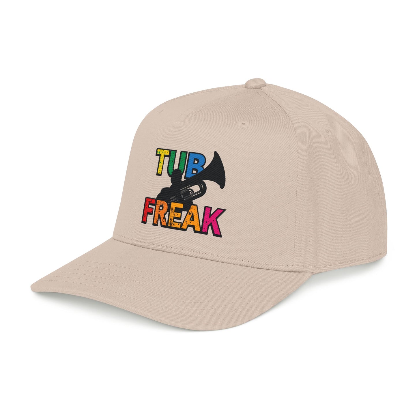Tuba Player Baseball Cap — Colorful Retro Band Embroidered Hat