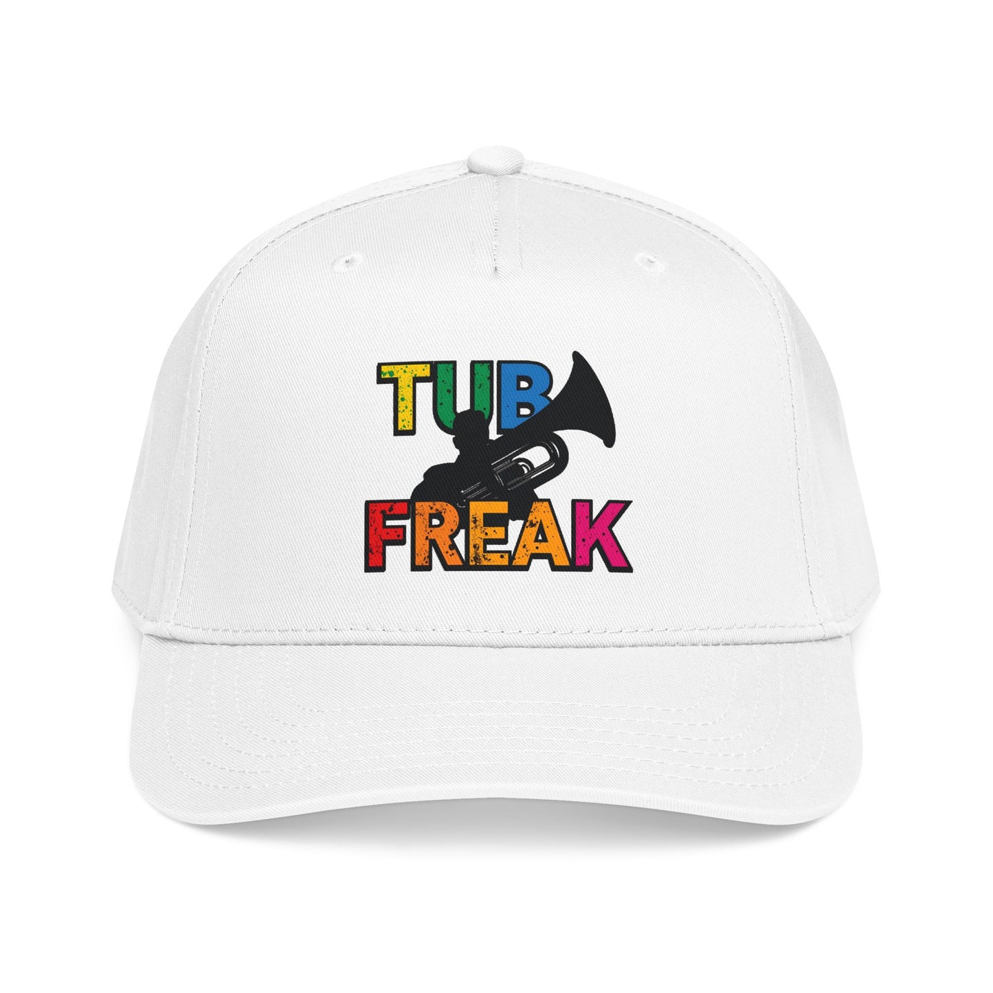 Tuba Player Baseball Cap — Colorful Retro Band Embroidered Hat