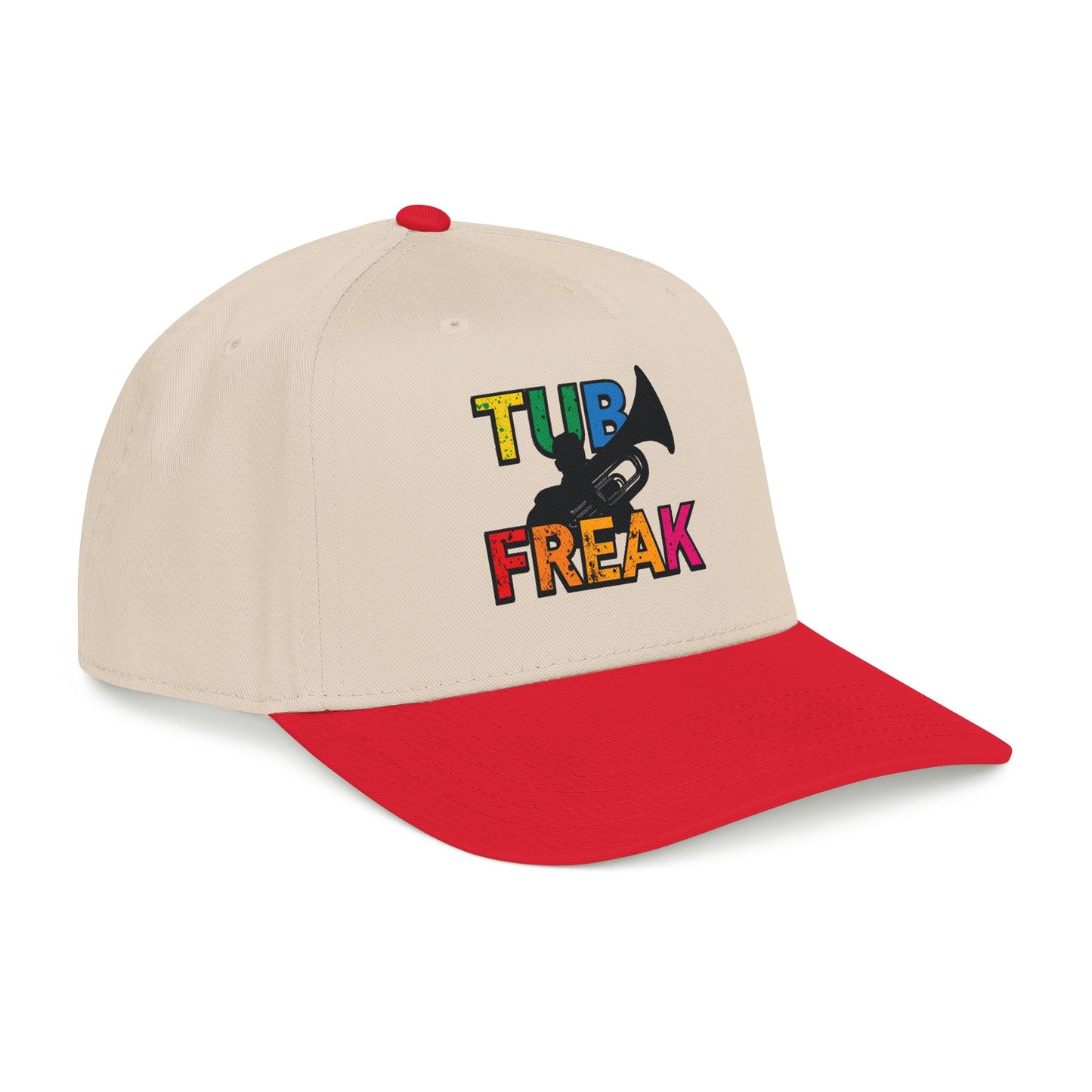 Tuba Player Baseball Cap — Colorful Retro Band Embroidered Hat