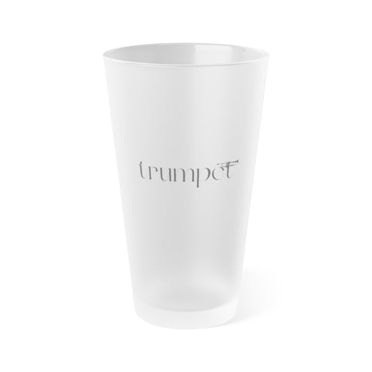 "Trumpet" Frosted Pint Glass, 16oz
