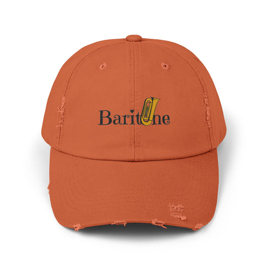 Unisex "Baritone" Distressed Cap