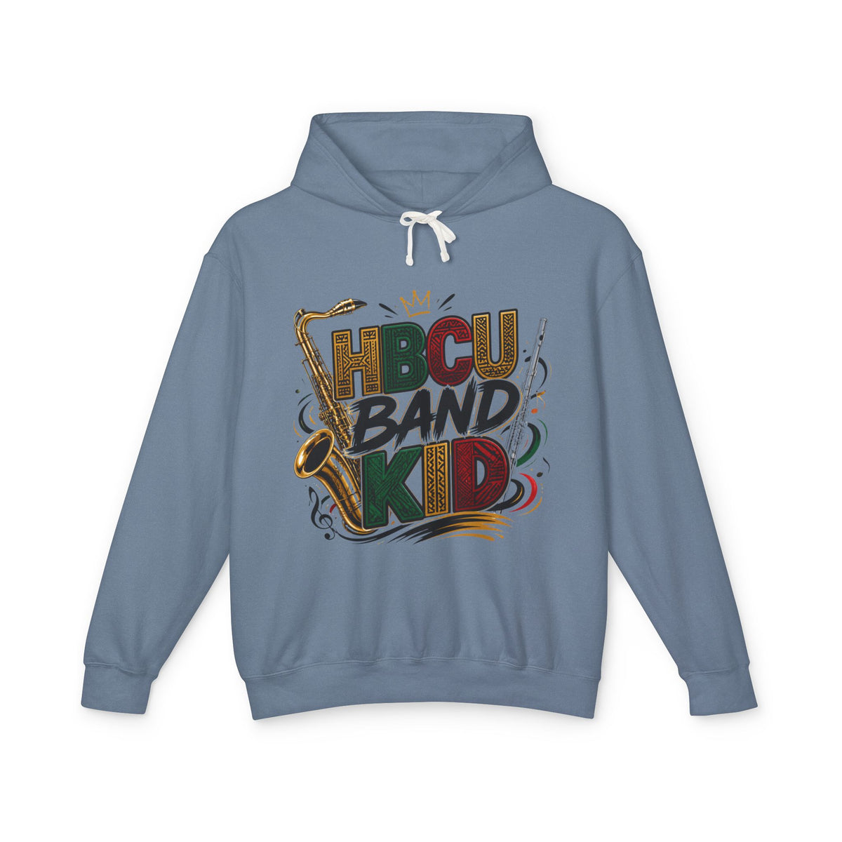 "HBCU Band Kid" Unisex Lightweight Hooded Sweatshirt