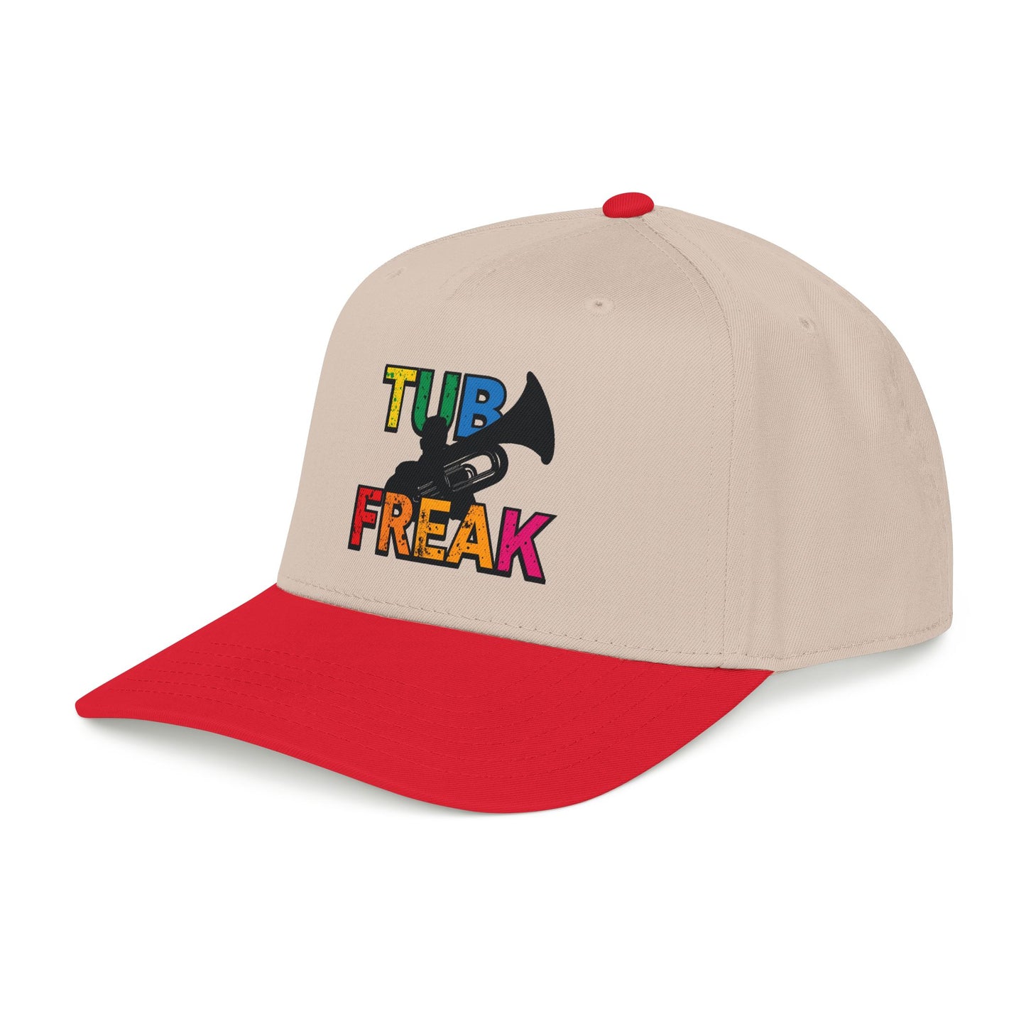 Tuba Player Baseball Cap — Colorful Retro Band Embroidered Hat