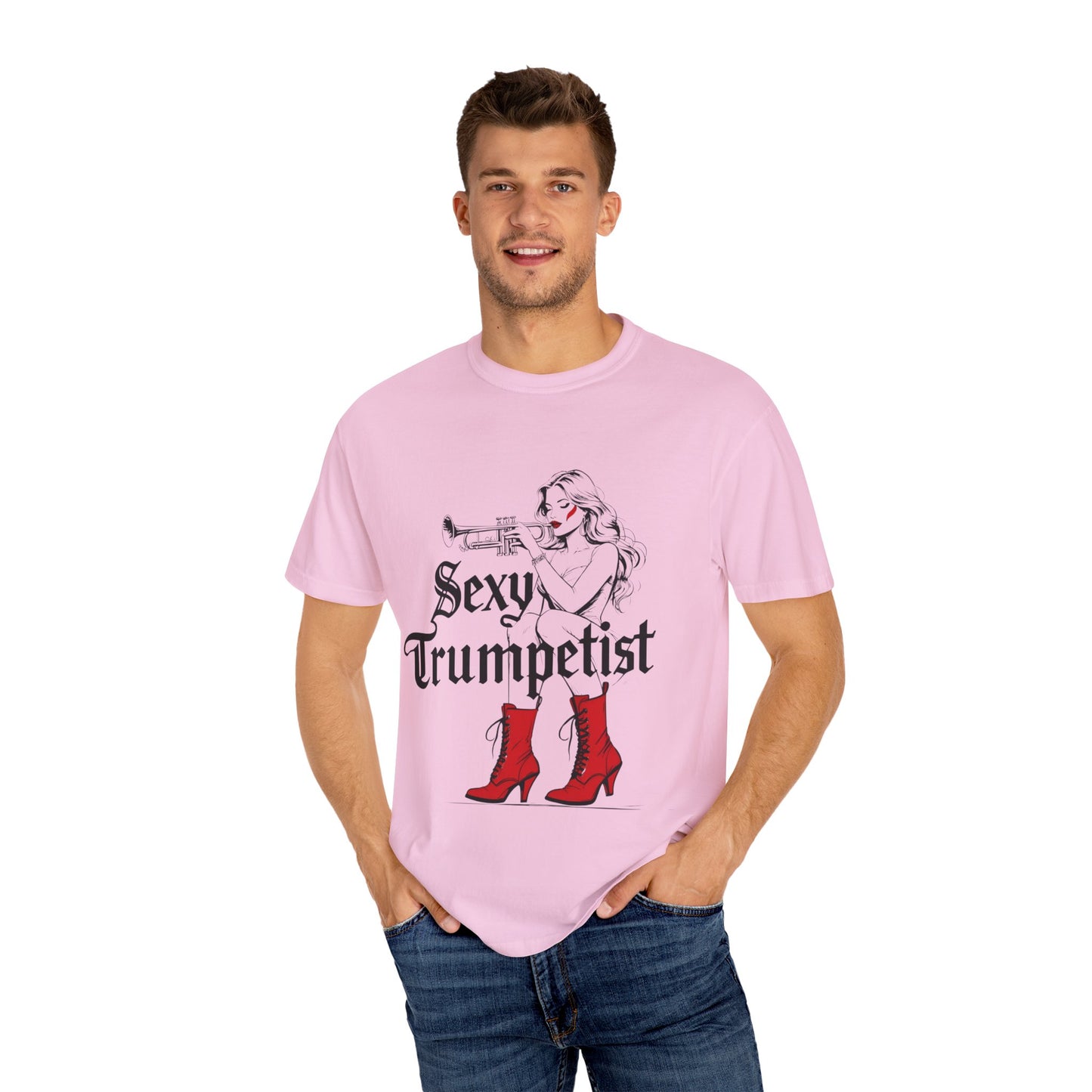 "Sexy Trumpetist"  Unisex Garment-Dyed T-shirt