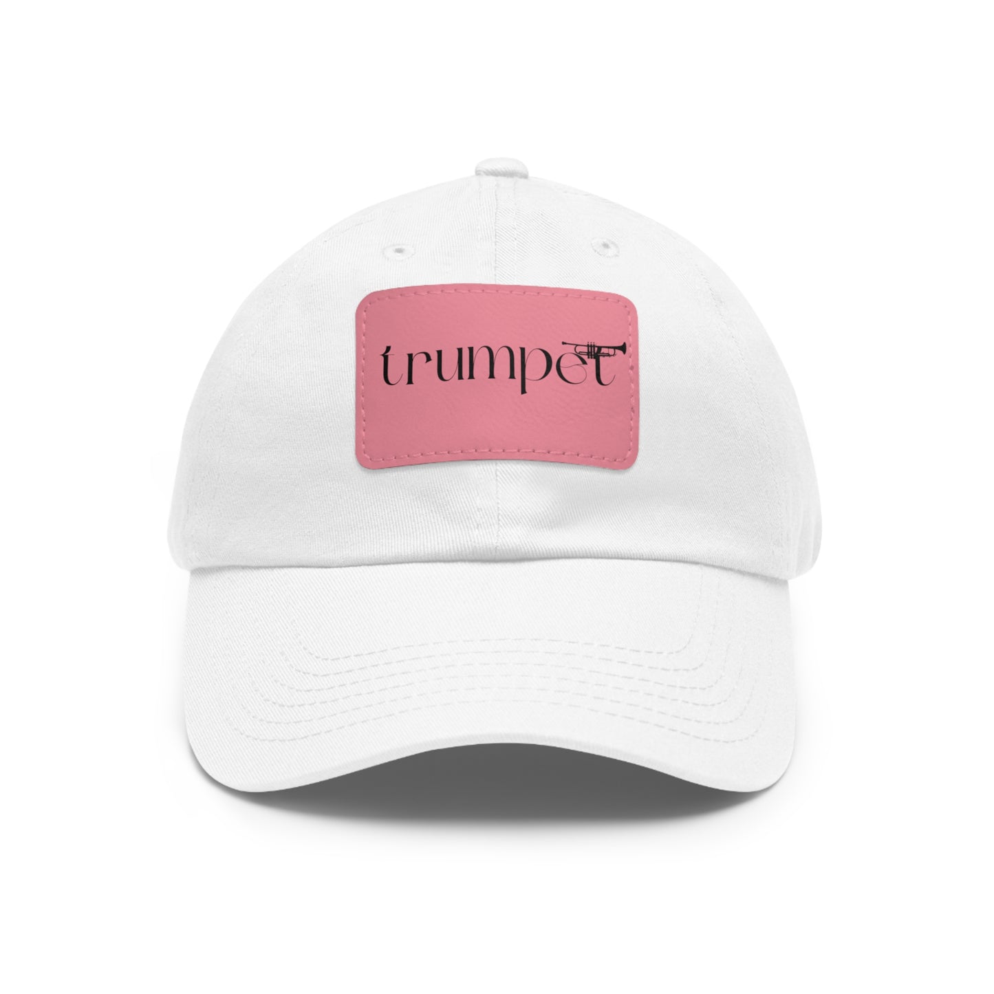 "Trumpet" Dad Hat with Leather Patch (Rectangle)