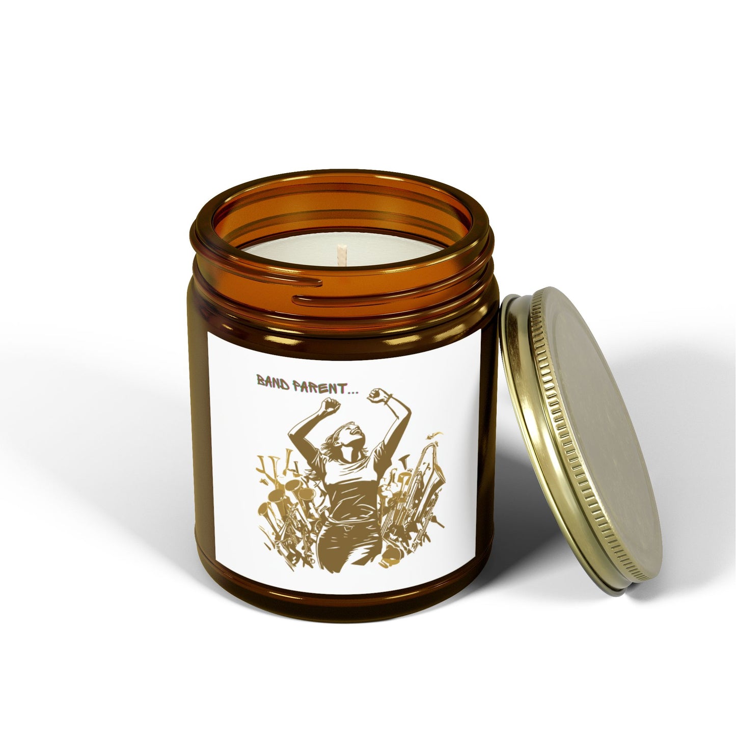 "Band Parent" Scented Candles, Coconut Apricot Wax (4oz, 9oz)