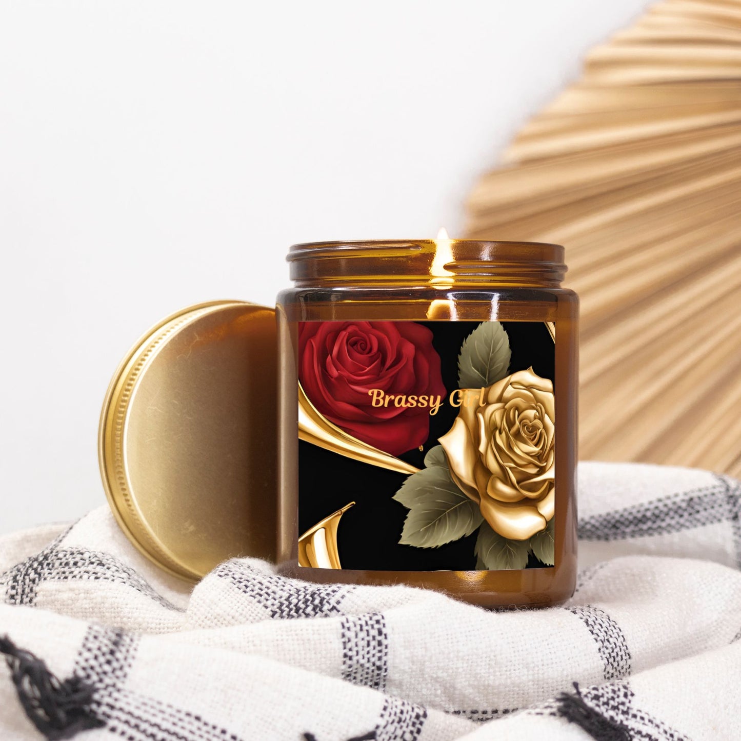 "Brassy Girl" Candle Amber Jar 9 oz