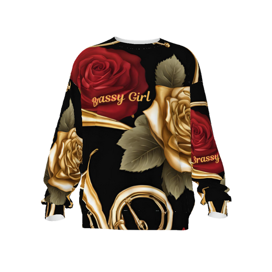 "Brassy Girl" All-Over Print Unisex Over-sized Sweatshirt